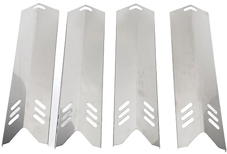 JEOZBM Set of 4 Grill Heating Plates, Stainless Steel Heating Plates for BBQ Gas Grill