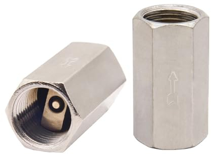 Pneumatisches Rückschlagventil, Einwegventil, Luft, Gas, Einzelweg, Messingventil, 1/8 1/4 3/8 1/2 Luftkompressor-Rohrverschraubungsadapter (Color : CV-02BSP 8MM)