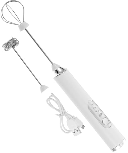TOPBATHY Montalatte Elettrico Portatile Ricarica Usb, Frusta in Acciaio Inox Per Latte e Cappuccino, Mescolatore Per Caffè Domestico e Schiuma Cremosa, Utensilio Compatto Per Casa e Cucina