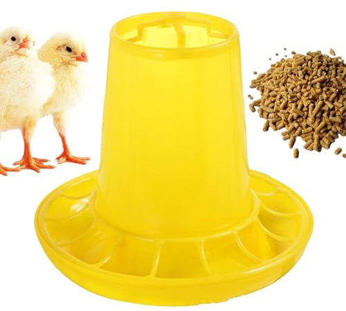 Hühner-Futterstation – Wachtel-Futterstation, Hühnerfutter-Futterstation ohne Unordnung, einfach stabil, Enten-Futterspender, Baby-Hühnerbedarf, hält 0,8 kg Maischips