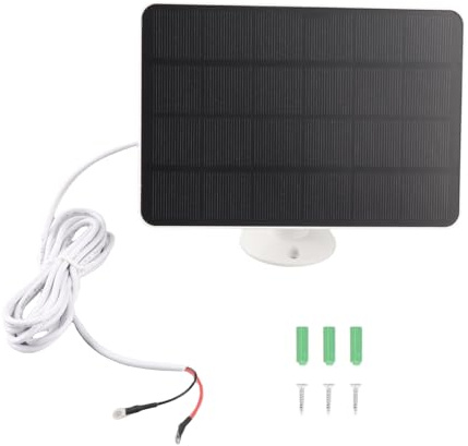 Denash Solar Panel for Nest Camera Outdoor or Indoor(Battery Version), 5V 10W Adjustable Mount Solar Panel with 9.8ft Cable for Video Doorbell 2 (not for 2nd) (CSP4W-O-W)