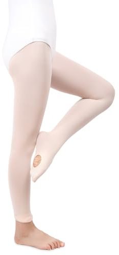 MYSSUCI Mädchen Ballett Strumpfhose 90 Den Damen Tanzstrumpfhose Konvertierbare Strumpfhosen (Ballett Rosa, XL)