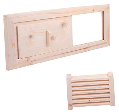OSALADI Rejilla De Ventilación De Madera Para Sauna 13.4X4.9 Pulgadas Ventilación Resistente a Altas Temperaturas Ideal Para Sala De Vapor Y Baño De Vapor