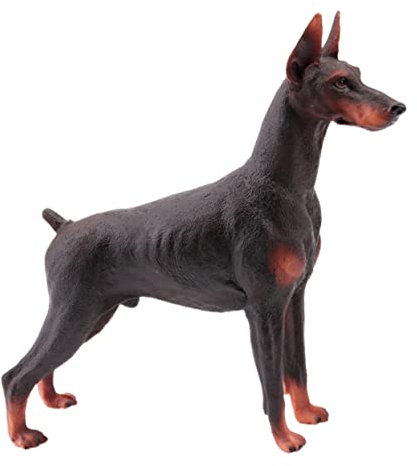 ORFOFE Realistisches Dobermann Modell Figur Skulptur Hund Dekofigur Langlebig Kleines Tierornament Für Zuhause Büro Auto Dekoration