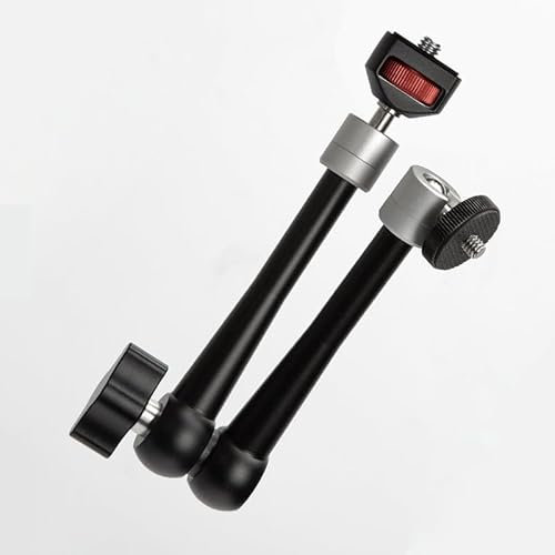 REFLEX CAMERA Brazo mágico articulado de 11 pulgadas, rotación de 360°, soporte para monitor de cámara con tornillo de montaje de 1/4 y 3/8 pulgadas, totalmente ajustable, carga de 2 kg, brazo de