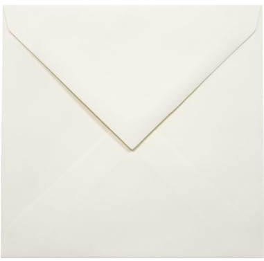 Netuno 25 Briefumschläge Ecru quadratisch 17x17 cm natürlich und hochwertig | 120g Malmero Craie · elegante cremefarbene Umschläge Naturpapier für Hochzeit, Taufe, Kommunion, Konfirmation & Jubiläum