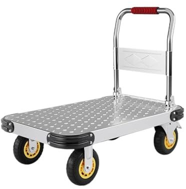 Carrello a pianale Carrello a pianale pieghevole in lamiera d'acciaio Piccolo carrello Carrello a pianale da carico Carrello for camion Rimorchio for uso domestico Carrello piccolo portatile pieghevol