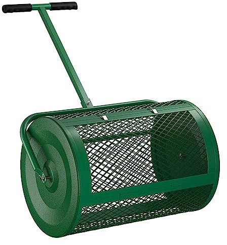 QLSABIA Spandiconcime Multiuso, spandiconcime per Torba Resistente da 24, Rullo per Prato, Rullo spandiconcime Leggero, per la Cura del Prato e del Giardino, Rullo spandiconcime Separato 40x60 cm