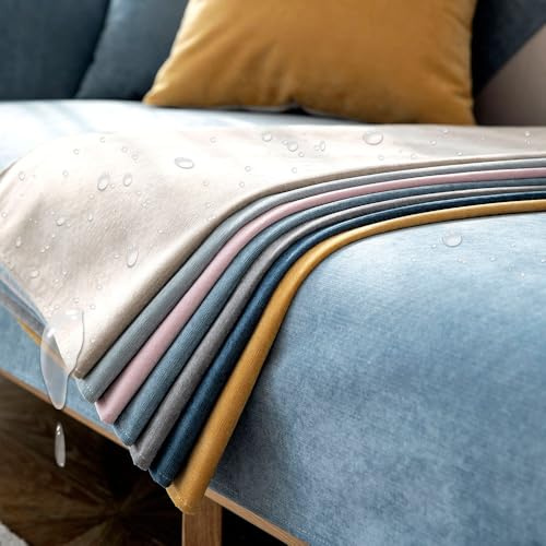 Yestree Sofa-Schonbezüge, wasserdicht, Sofabezüge, Schutz, Couchüberzüge für Hunde, Haustiere, mit rutschfester Unterseite, Dunkelgrau, 90 x 260 cm, 1 Stück
