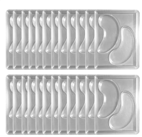 per occhi – 12 pezzi/24 pezzi riutilizzabili in silicone per la cura della pelle fatta in casa | Forma trasparente personalizzata per maschere per gli occhi in gel, toppe e bellezza sotto gli