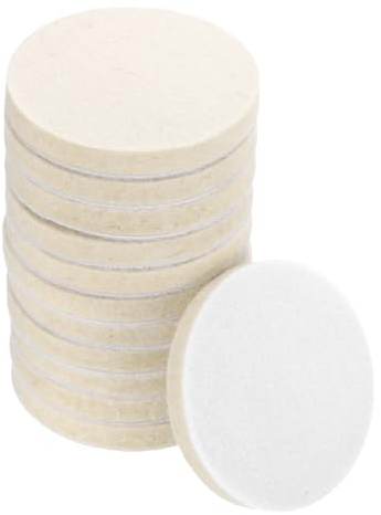 QUARKZMAN Almohadilla De Pulido De Fieltro De Lana De 3 Pulgadas, Ruedas De Pulido, Respaldo De Gancho Y Bucle Para Lijadora Orbital Aleatoria 12pcs