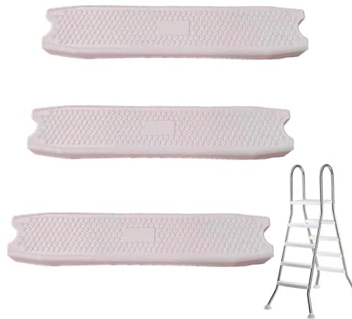 BOTOWI Universal Pool Ladder Steps Replacement, 18 inch Heavy-Duty Molded Plastic Swimming Pool Ladder Rung Steps for Inground and Above Ground Pools,500 lbs Weight Capacity,3pcs