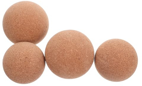DECORNIJIA 4 Stück Faszienball Kork Massagebälle Tiefengewebe Triggerpunkt Therapie Muskelentspannung Yoga Ganzkörper Massage Rollerball aus Natürlichem Kork für Nachhaltige Regeneration