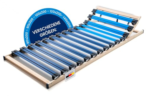 Good Side® DIY Lattenrost 120x200 cm ergonomisch [verstellbares Kopfteil] Made in Germany | Lattenroste bis 150 kg | Lattenrost 120x200cm | Lattenrost verstellbar | Bed Slats, 14 Leisten