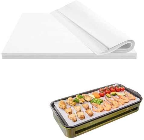 100 Blatt Backpapier Zuschnitte,Butterbrotpapier,Backpapier Weiß,Brotpapier,Butterbrotpapier Rolle,Rechteckige Zuschnitte Für Burger,Pizza,Käse,Kuchen,Brot,30 X 20cm,Wasserdicht Fettdicht