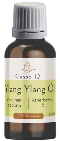 Casse-Q Ylang Ylang Öl 100% naturrein (Cananga odorata) 10 ml – Ätherisches Öl für Sinnlichkeit, Stressabbau & exotische Entspannung