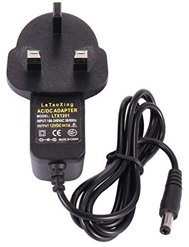 12V 1A Power Supply Adapter - COLM AC 100-240V 50-60HZ DC 12V 1Amps 1000mA 12W UK Converter Adapter Driver Transformer 500mA Wall Charger for LED Strip Light CCTV Camera