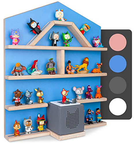 Little Moonshine Regal für Tonie Box und Tonies DAS ORIGINAL - bis zu 52 Tonies - Magnetisches Wandregal - 4 passend zur Toniebox (Blue)