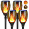 Moxled Luces llamas Solares LED Exterior Jardin, 4 Piezas 33 LED Antorchas Solares Exterior con llamas Realistas, IP65 Impermeable, Decoración Luz para Jardín, Césped y Camino