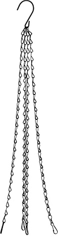 YOKIVE Hanging Chains, 4 Point Holders Adjustable Chains Extension Link with S Hook, Great for Flower Pots, Plant Basket, Lantern (Black, 19.69-Inch)