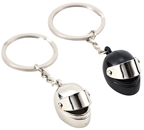 Portachiavi casco moto 2 pezzi, portachiavi stile locomotiva moda, molto reale come regalo di compleanno, regalo di festa