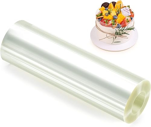 Tortenrandfolie 15cm hoch, Transparent Tortenfolie, Acetat Folie Wiederverwendbar, Tortenring Folie Hoch für Kuchen Schokolade Mousse Kuchen Dessertringe