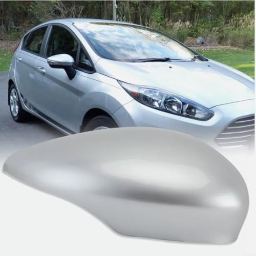 HOHOVYVY 1 Stücke Auto Spiegelkappen, Links Silber Tür Flügel Spiegel Abdeckung Kappe Gehäuse Für Ford Fiesta MK7 2008-2017(Right)