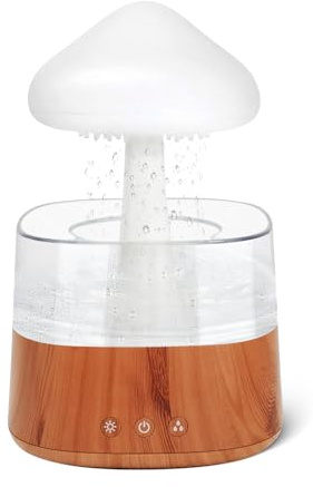 RUIZHI Rain Cloud Humidifier - 450ml Luftbefeuchter, Stimmungslicht Aroma Diffuser 30dB, 3 Modi Regen Pilz Lampe Befeuchtung für Kinderzimmer, Schlafzimmer, Zuhause, Büro