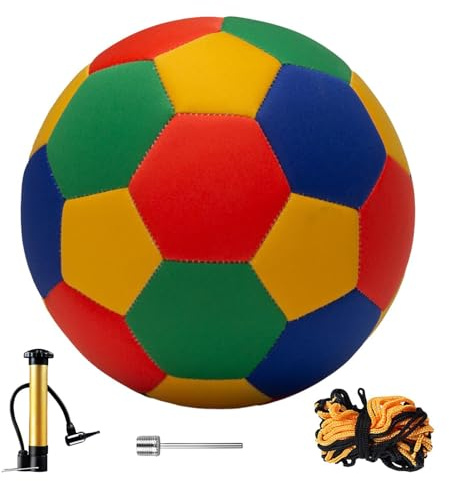 Inomhusspel fotbollar – mjuk fotboll för barn | Inomhus träningsboll och fotbollsutrustning | låg ljudnivå lekboll för , skola, bakgård och park, flicka, ungdom