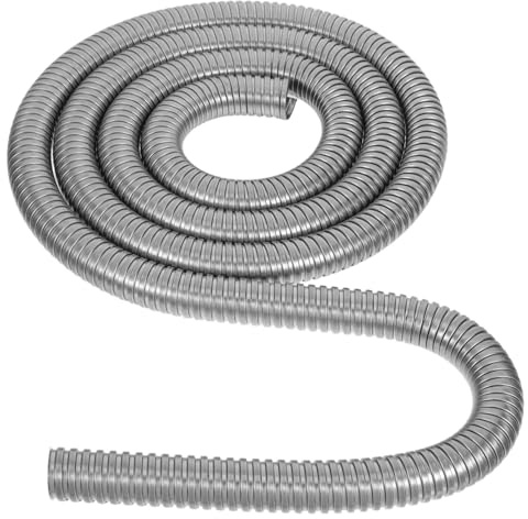 Healeved Flessibile in Acciaio Inox 304 da 25mm X, Tubo Metallico Resistente Agli Urti per Protezione Cavi Elettrici, Guaina Esterna Antiruggine per Officina e Impianti Domestici