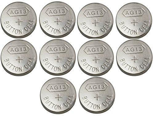 Lot 10 Piles bouton Alcaline 1.5v AG13 LR44 G13-A D303 L1154 L1154F