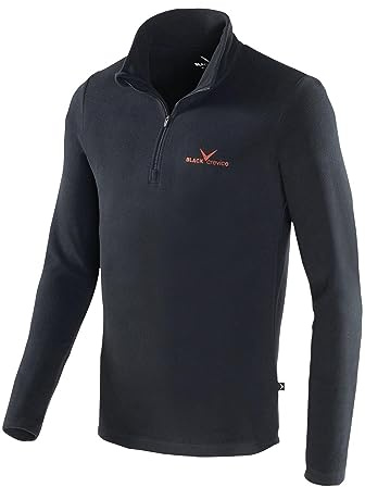 Black Crevice herr fleece-funktionsrolli Schwarz (Black - black/red) L (Herstellergröße: 52)