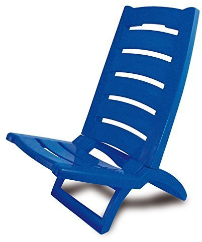 Sdraio bassa pieghevole in plastica colorata, per spiaggia, giardino, mare