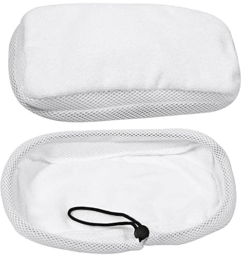 Spares2go Hard Floor Cleaning Cloth Pads Compatible with Goblin GSM401R-18 Steam Cleaner Mop (Pack of 2)