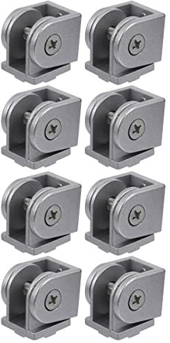 TEHAUX 8pcs Aluminum Hinge Pivot Connector Zinc Alloy Pivot Joint Extrusion Fitting