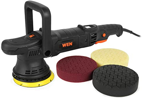 WEN Dual Action Polisher, 5-Inch Professional Grade, 8-Amp with Paddle Switch, 15mm Throw and LED Display (AA6158)