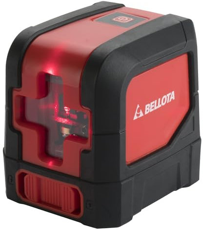Bellota NIV20R Nivel láser autonivelantes en cruz rojo, 20 m, para trabajos de nivelación