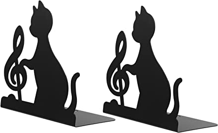 ORFOFE Robuste Buchstützen Aus Eisen Im Katzen-Design Dekorative Und Langlebige Buchhalter Für Büro Und Zuhause Rückstandsfrei Schützend Für Schreibtisch Und Regal