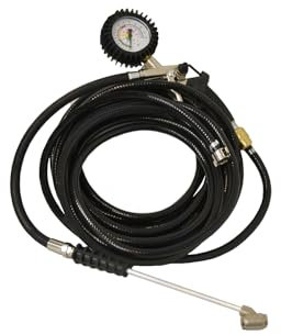Compressed Air Hose Black 10 m, 20 m or 30 m with Tyre Inflator in Pistol Shape and Petrol Station Plug (DLS6x12SCH 30m DLK/M16x1.5 with RFPF TKST)