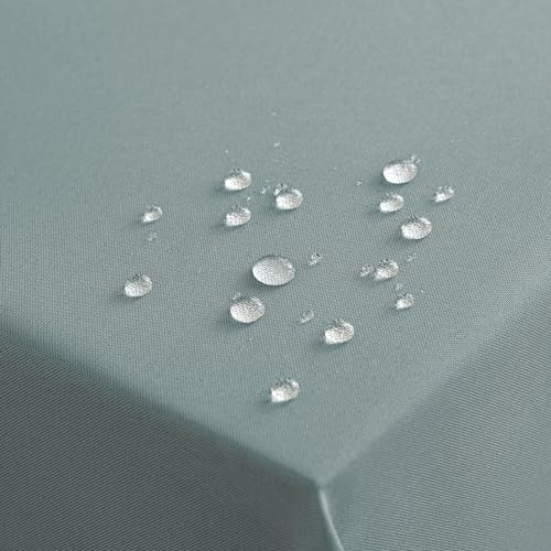 MIULEE Tischdecke Abwaschbar Lotuseffekt Eckig Rechteckig 140x240cm Tischtuch Polyester Wasserabweisend Tischwäsche Schmutzabweisend Abwischbare Tafeldecke für Party Küche Hellgrau
