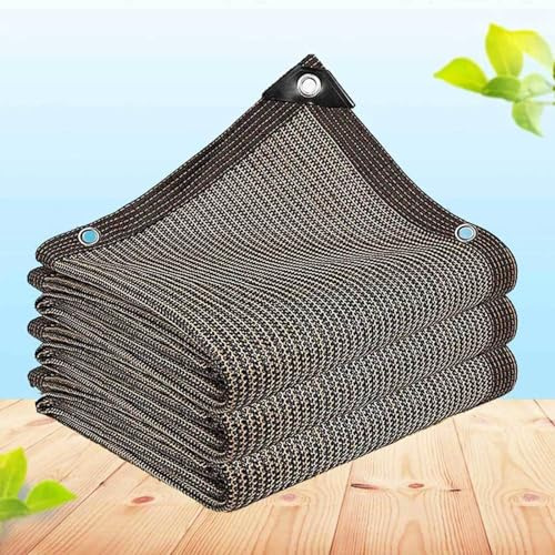 Sun Sail Shade 3m X 3m 3m X 4m 2m X 2m Net Cloth Breathable Mesh Shade Sail, Privacy Netting Outdoor Shade Shade Netting for Greenhouse Pergola Garden,brown-2x3m