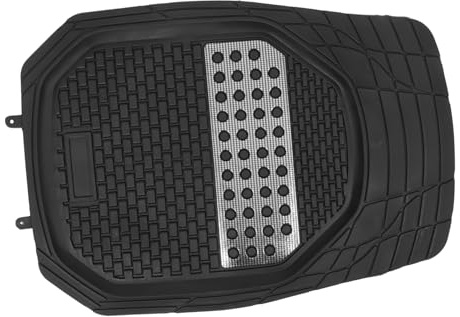 Mobestech Alfombrilla para Coche Lado Conductor Negro de PVC Diseño Antideslizante y Protección Fiable Resistente al Agua y Desgaste para Uso en Vehículo