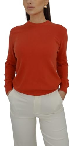 Win's Pull col Rond en Laine et Cachemire pour Femmes, Fabriqué en Italie