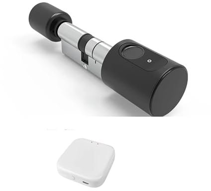 Serrure Connectée, Serrure Intellinte À Cylindre Européen Réglable, Tuya BLE, Empreintes Digitales, Carte IC, Clés, Application De Téléphone, Serrure De Porte Électronique For La Maison, Noyau Numériq