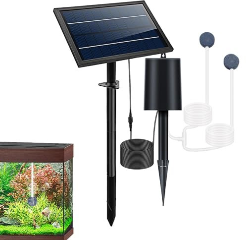 Ossigenatore di laghetto solare, aeratore a pompa 'aria o stagno - 3 MODES AERATORE POND ARIGOLATO SOLAR,Pompa di ossigeno solare da 9v6W, Ossigenatore a pompa 'aria per acquario per serbatoio da giar