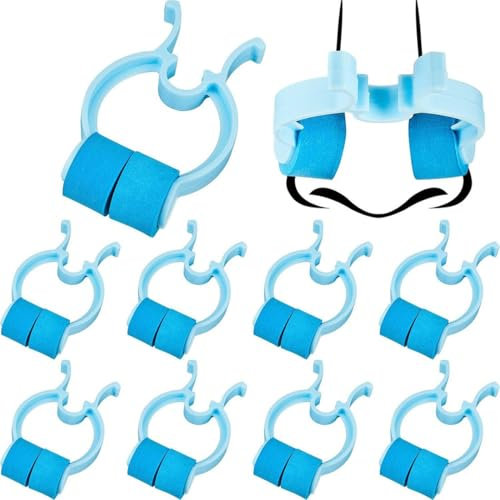 COYUN 10 Pcs Pinza para la Nariz pinza para Hemorragia Nasal con Clip de Tapón Nasal de Espuma de Plástico Acolchado para Accidente de Emergencia Pinza Nasal Hemostática, Pinzas de Nariz para Natación