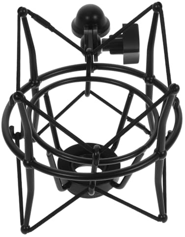 TOYANDONA Soporte Metálico Tipo Araña Para Micrófono Grande, a Prueba De Golpes, Anti-vibraciones, Color Negro, Compatible Micrófonos De Condensador Para Grabación y Transmisión
