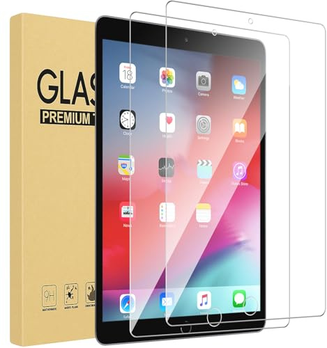 Andwing 2 protectores de pantalla para iPad Air 3 (10,5 pulgadas modelo 2019) y iPad Pro de 10,5 pulgadas (modelo 2017), protector de pantalla de cristal protector de pantalla 9H, transparente