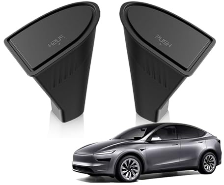 BPQYSBLD Poubelle de Portière de Voiture pour Tesla Model Y Juniper 2025 2026 Sac D'insertion Poubelle avec Couvercle Boîte de Rangement pour Porte Latérale Accessoires