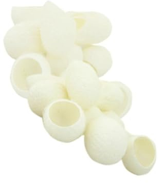 Seiden Gesichtsreinigungskugeln 200 Stück für Gesicht und Augen | Wiederverwendbar, zur Reinigung und Make Up Entfernung, Weiß, 2 Stück-pack für Hautpflege und Peeling